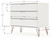 Manhattan Comfort Rockefeller Mic Century- Modern Dresser and Nightstand with Drawers- Set of 2 in White