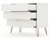 Manhattan Comfort Rockefeller Mic Century- Modern Dresser and Nightstand with Drawers- Set of 2 in White