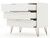 Manhattan Comfort Rockefeller Mic Century- Modern Dresser and Nightstand with Drawers- Set of 2 in Brown