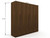 Manhattan Comfort Gramercy Modern Freestanding Wardrobe Armoire Closet in Brown