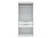 Manhattan Comfort Mulberry Open 1 Sectional Modern Armoire Wardrobe Closet with 2 Drawers in White