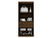 Manhattan Comfort Mulberry Open 1 Sectional Modern Armoire Wardrobe Closet with 2 Drawers in Brown