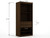 Manhattan Comfort Mulberry 2.0 Sectional Modern Armoire Wardrobe Closet with 2 Drawers in Brown