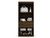 Manhattan Comfort Mulberry 2 Sectional Modern Wardrobe Closet with 4 Drawers - Set of 2 in Brown
