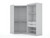 Manhattan Comfort Mulberry Open 2 Sectional Modern Corner Wardrobe Closet with 2 Drawers- Set of 2 in White