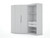 Manhattan Comfort Mulberry 2.0 Semi Open 2 Sectional Modern Wardrobe Corner Closet with 2 Drawers - Set of 2 in White