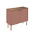 Manhattan Comfort Windsor 35.43 Modern Accent Cabinet with Solid Top board and Legs in Ceramic Pink and Nature