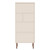 Manhattan Comfort Windsor Modern Display Bookcase Cabinet with 5 Shelves in Off White and Nature
