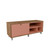 Manhattan Comfort Windsor 53.62 Modern Shoe Rack Bed Bench with Silicon Casters in Ceramic Pink and Nature