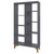 Manhattan Comfort Gowanus Geometric Modern Bookcase with 4 Shelves in Grey