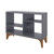 Manhattan Comfort Gowanus Modern Accent Display Sideboard with 2 Shelves in Grey