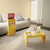 Manhattan Comfort Marine Modern Accent End and Coffee Table with Magazine Shelf Set of 2 in Yellow