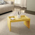 Manhattan Comfort Marine Modern Accent End and Coffee Table with Magazine Shelf Set of 2 in Yellow
