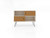 Manhattan Comfort Baxter Mid-Century- Modern 35.43" TV Stand with 4 Shelves in Off White and Cinnamon
