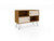Manhattan Comfort Baxter Mid-Century- Modern 35.43" TV Stand with 4 Shelves in Cinnamon and Off White