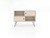 Manhattan Comfort Baxter Mid-Century- Modern 35.43" TV Stand with 4 Shelves in Off White
