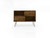 Manhattan Comfort Baxter Mid-Century- Modern 35.43" TV Stand with 4 Shelves in Rustic Brown