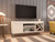 Manhattan Comfort Baxter Mid-Century- Modern 53.54" TV Stand with Wine Rack in Off White