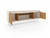 Manhattan Comfort Baxter Mid-Century - Modern 62.99" TV Stand with 4 Shelves in Off White and Cinnamon