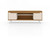 Manhattan Comfort Baxter Mid-Century - Modern 62.99" TV Stand with 4 Shelves in Cinnamon and Off White