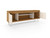 Manhattan Comfort Baxter Mid-Century - Modern 62.99" TV Stand with 4 Shelves in Cinnamon and Off White
