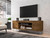 Manhattan Comfort Baxter Mid-Century - Modern 62.99" TV Stand with 4 Shelves in Rustic Brown