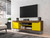 Manhattan Comfort Baxter Mid-Century - Modern 62.99" TV Stand with 4 Shelves in Rustic Brown and Yellow