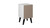 Manhattan Comfort Mid-Century- Modern Amsterdam Side Table 1.0 with 2 Shelves in White