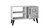 Manhattan Comfort Mid-Century- Modern Amsterdam 35.43" TV Stand with 3 Shelves in White Marble