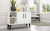 Manhattan Comfort Mid-Century- Modern Amsterdam 35.43" Sideboard with 4 Shelves in White