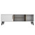 Manhattan Comfort Mid-Century- Modern Amsterdam 63" TV Stand with 4 Shelves in White and Oak