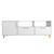 Manhattan Comfort Mid-Century - Modern Herald 53.15" TV Stand with 6 Shelves in White