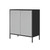 Manhattan Comfort Smart Double Wide 29.92" High Cabinet in Black and Grey