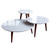Manhattan Comfort 3- Piece Modern Moore Round End Table in White