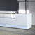 Manhattan Comfort Vanderbilt TV Stand and Cabrini 2.2 Floating Wall TV Panel with LED Lights in White Gloss