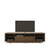Manhattan Comfort Cabrini TV Stand and Floating Wall TV Panel with LED Lights 2.2 in Nut Brown