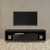 Manhattan Comfort Cabrini TV Stand and Floating Wall TV Panel with LED Lights 1.8 in Black