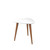 Manhattan Comfort Utopia 19.68" High Triangle End Table With Splayed Wooden Legs in Off White
