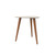 Manhattan Comfort Utopia 19.68" High Triangle End Table With Splayed Wooden Legs in Off White