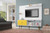 Manhattan Comfort Liberty 70.87" Freestanding Entertainment Center with Overhead shelf in White and Yellow