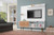 Manhattan Comfort Liberty 70.87" Freestanding Entertainment Center with Overhead shelf in White and 3D Brown Prints