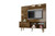 Manhattan Comfort Liberty 70.87" Freestanding Entertainment Center with Overhead shelf in Rustic Brown