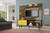 Manhattan Comfort Liberty 70.87" Freestanding Entertainment Center with Overhead shelf in Rustic Brown and Yellow