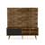 Manhattan Comfort Liberty 70.87" Freestanding Entertainment Center with Overhead shelf in Rustic Brown and Matte Black