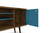 Manhattan Comfort Liberty 53.14" Mid-Century - Modern TV Stand with 5 Shelves and 1 Door in Rustic Brown and Aqua Blue with Solid Wood Legs