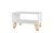 Manhattan Comfort Doris 26.57" 1- Open Cubby Mid-Century Coffee Table in White