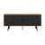 Coco Rustic Oak Wood and Leather Sideboard Cabinets