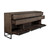 Nevada Rustic Oak Wood Sideboard In Dark Brown