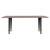 Turin Rustic Oak Wood Dining Table with Copper Tip Legs