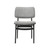 Lima Grey Upholstered Wood Dining Chairs in Black Finish - Set of 2